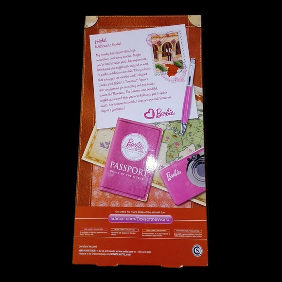 2012 Dolls Of The World Spain Barbie Doll With Passport~Pink Label~NRFB - Picture 2 of 2